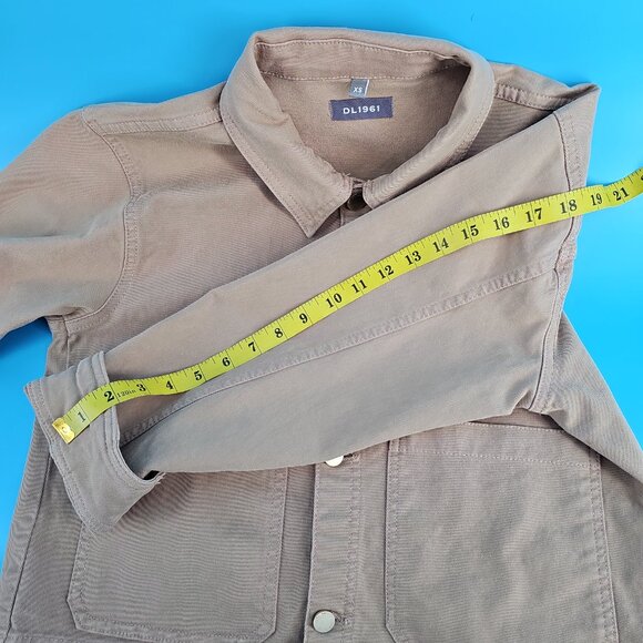 DL1961 Women’s Cropped Jacket – Size XS (Tan/Khaki) - Picture 10 of 11